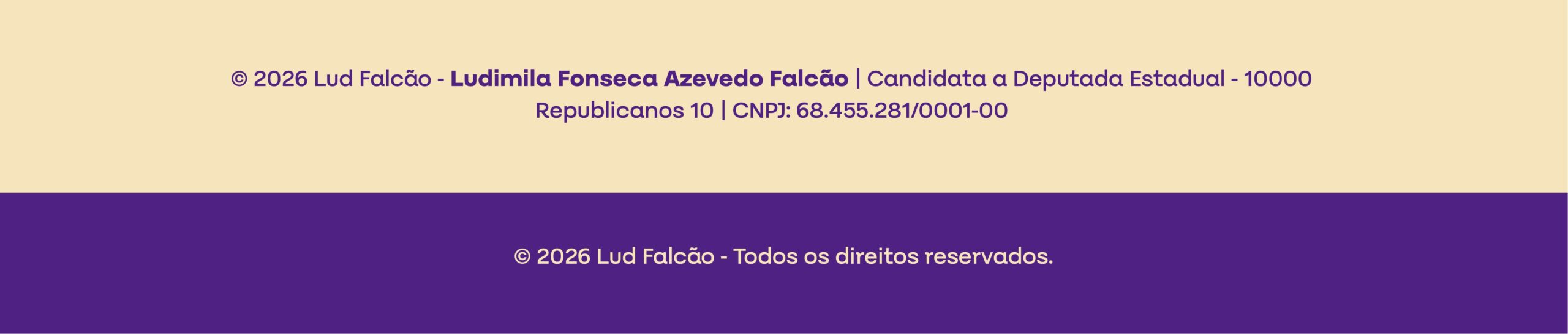 © 2026 Lud Falcão — Ludimila Fonseca Azevedo Falcão, Candidata a Deputada Estadual
